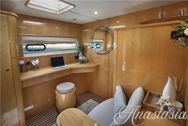 Catamaran Anastasia - Owner cabin vanity - High Point Yachting