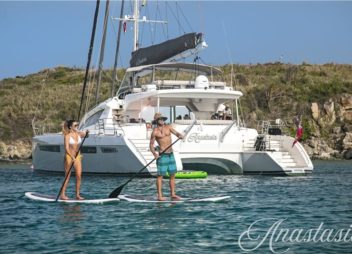Catamaran Anastasia - stand up paddle boarding - High Point Yachting