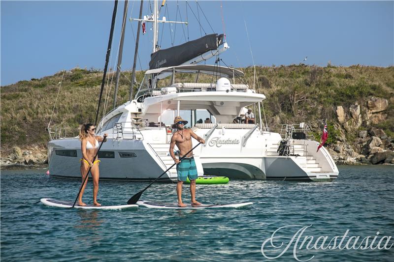 Catamaran Anastasia - stand up paddle boarding - High Point Yachting