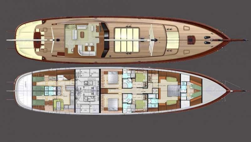 Zelda 40 meter luxury gulet Plans - High Point Yachting