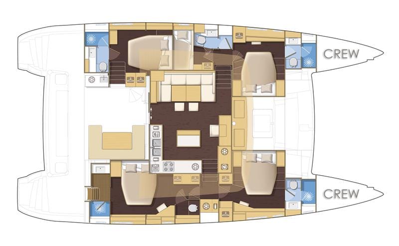 Layout - Lagoon 560 S2 - Pura Vida - 2016 (22)