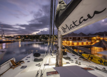 Catamaran Matau at the Antigua Charter Meeting