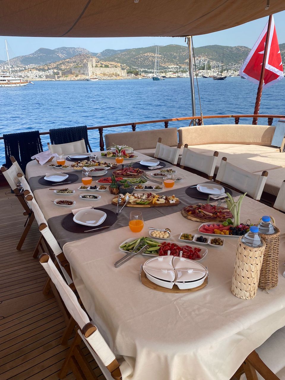 Queen of Datca Aft Deck Table 01