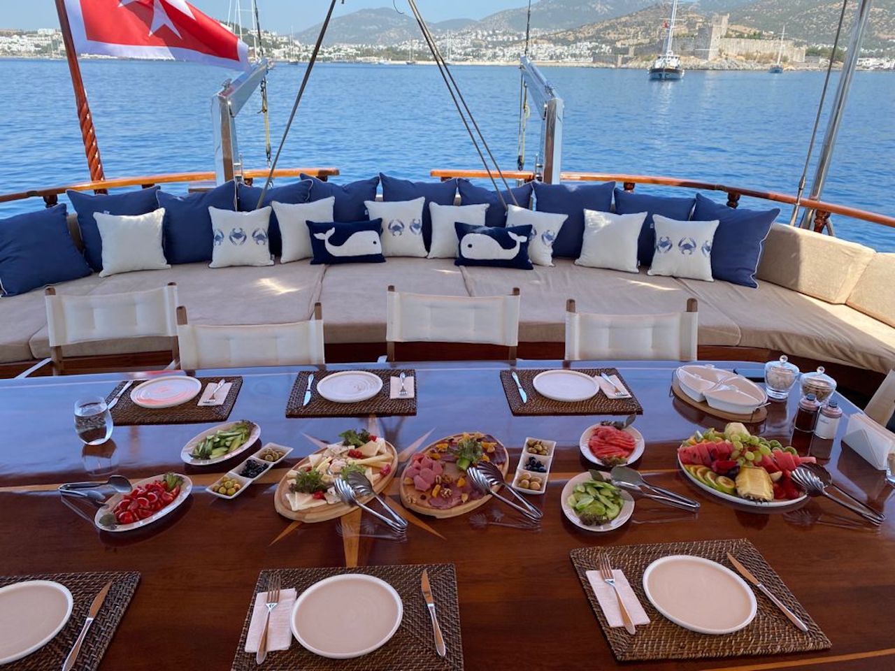 Queen of Datca Aft Deck Table 03