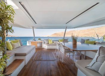 Aether yacht charter aft deck
