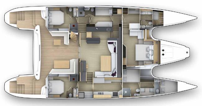 Catamaran NAMASTE layout