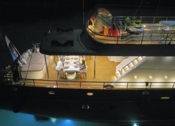 Dining on luxury yacht Dalmatino