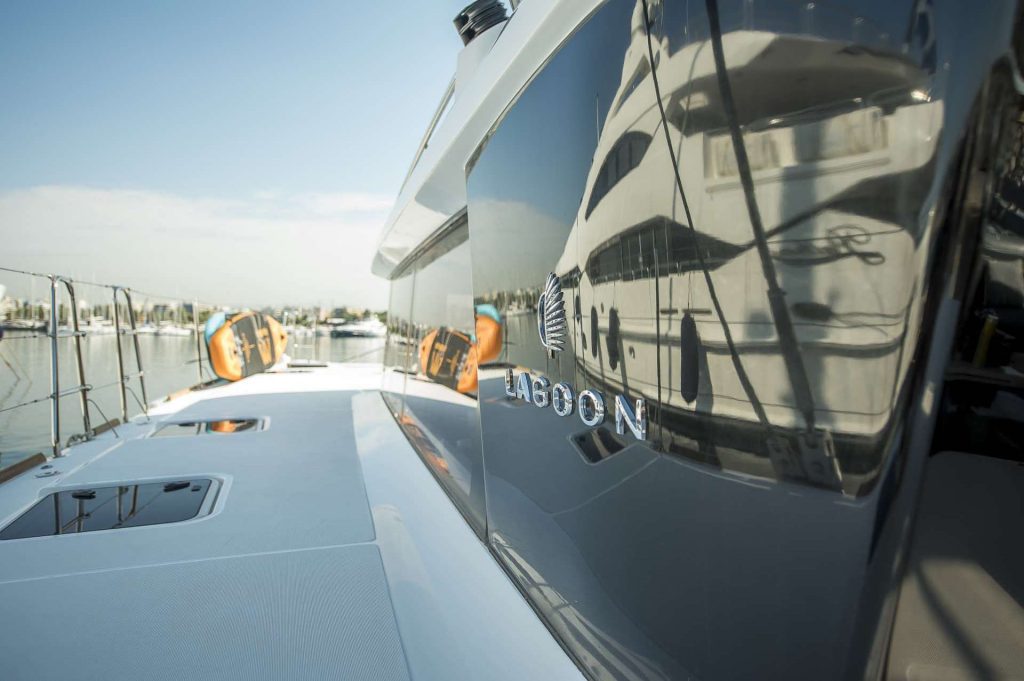 lagoon catamaran yacht charter Boom