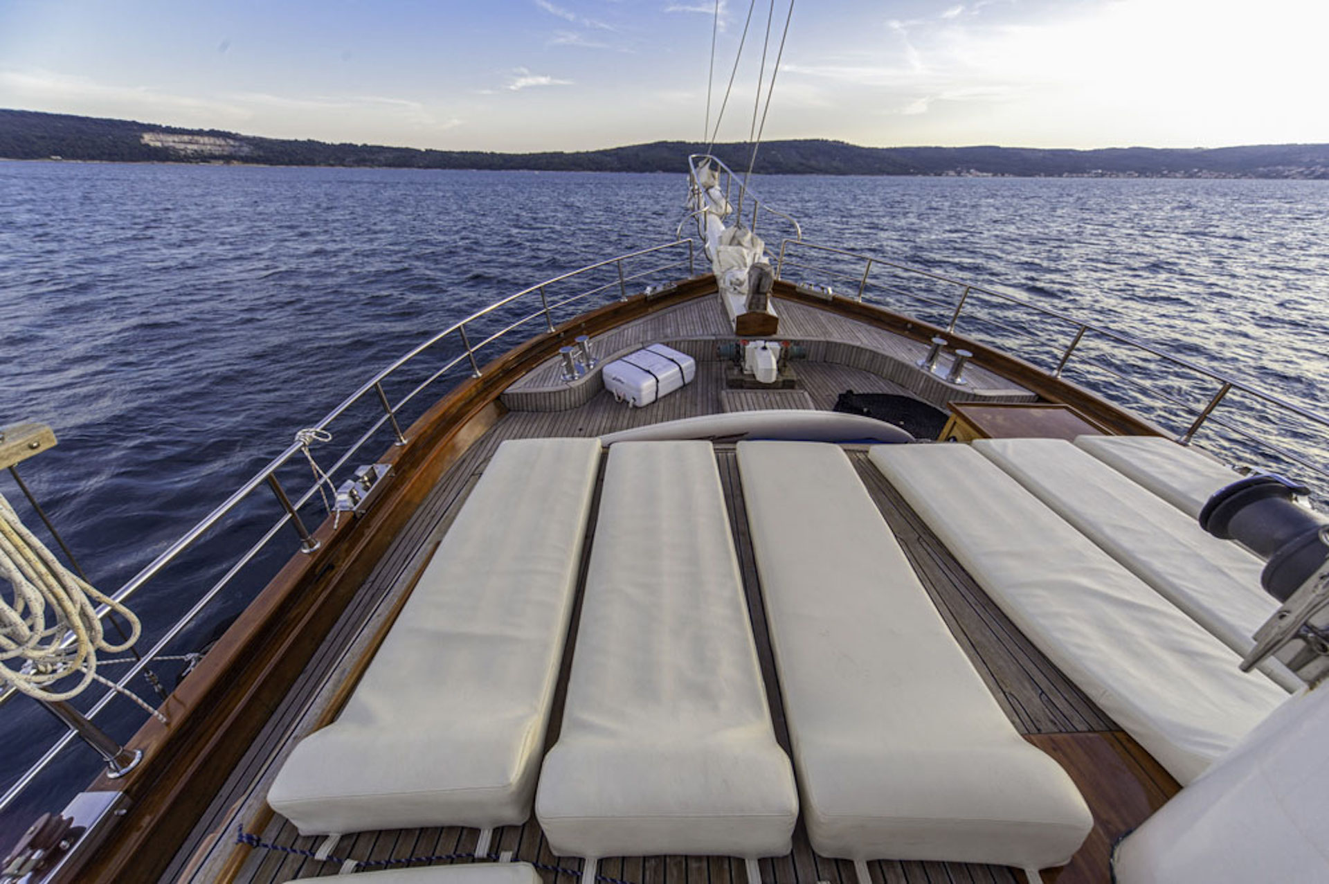 luxury yacht charter Libra sun deck