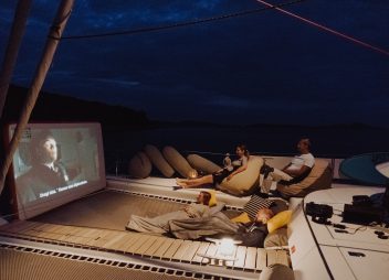 out door cinema yacht charter Mala