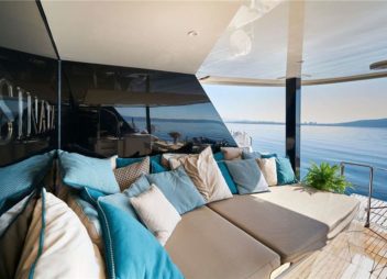 Sinata catamaran lounge area
