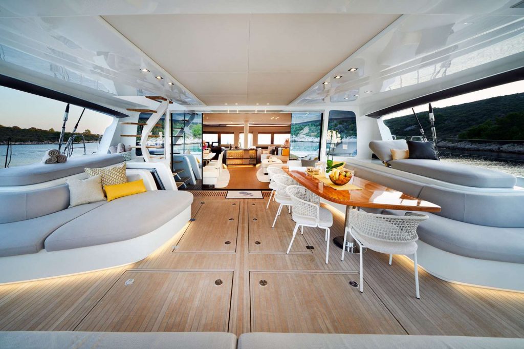 yacht charter Adriatic Dragon aft deck