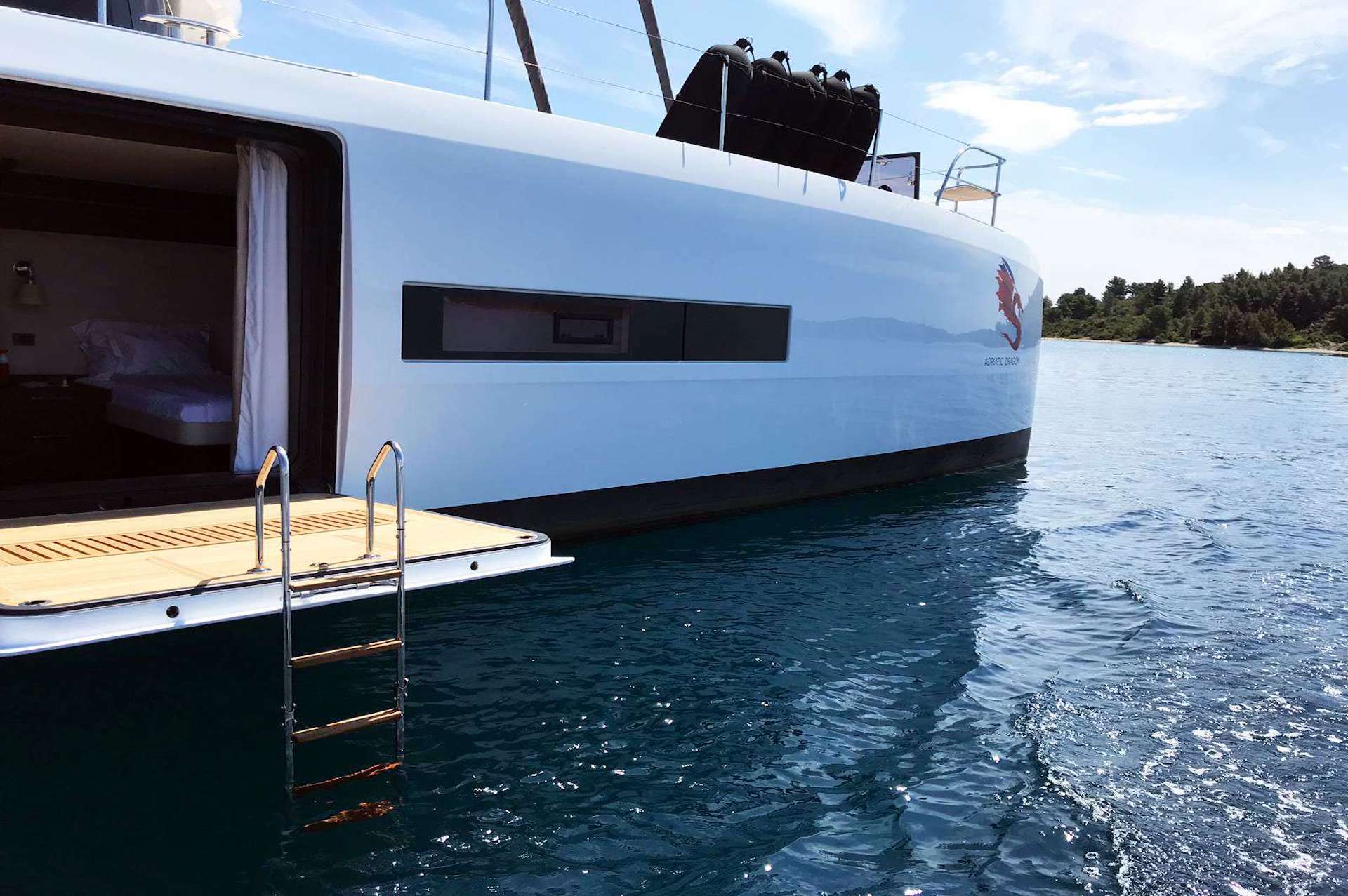 yacht charter Adriatic Dragon balcony