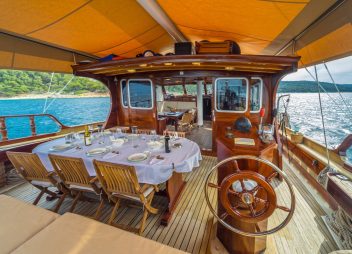 yacht charter Angelica aft deck