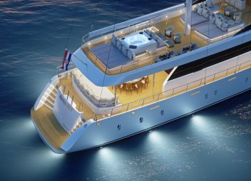yacht charter Aurum Sky gulet night
