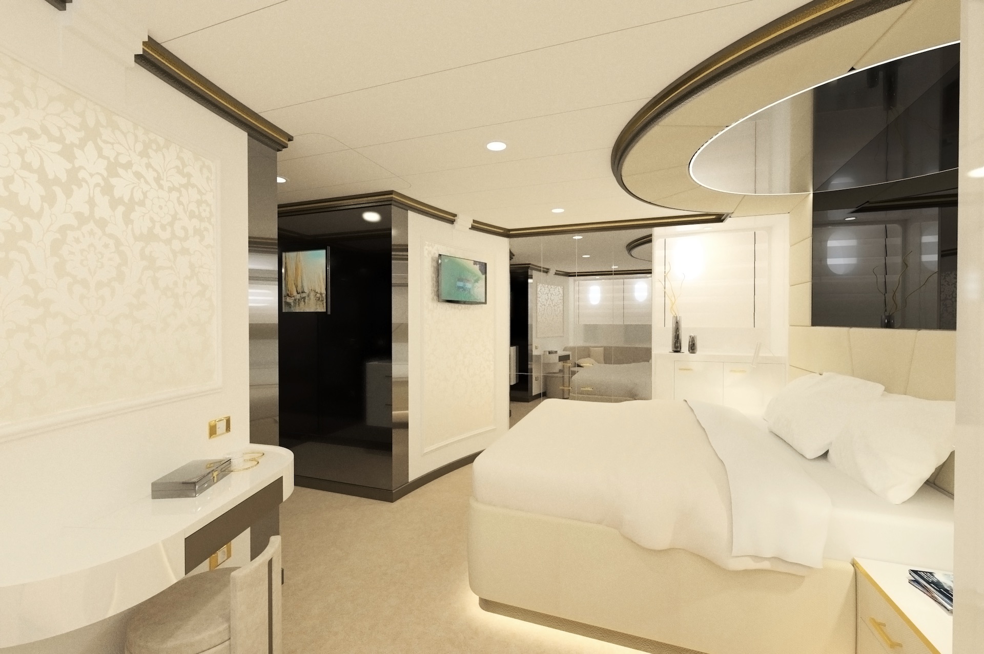 yacht charter Aurum Sky luxury cabin