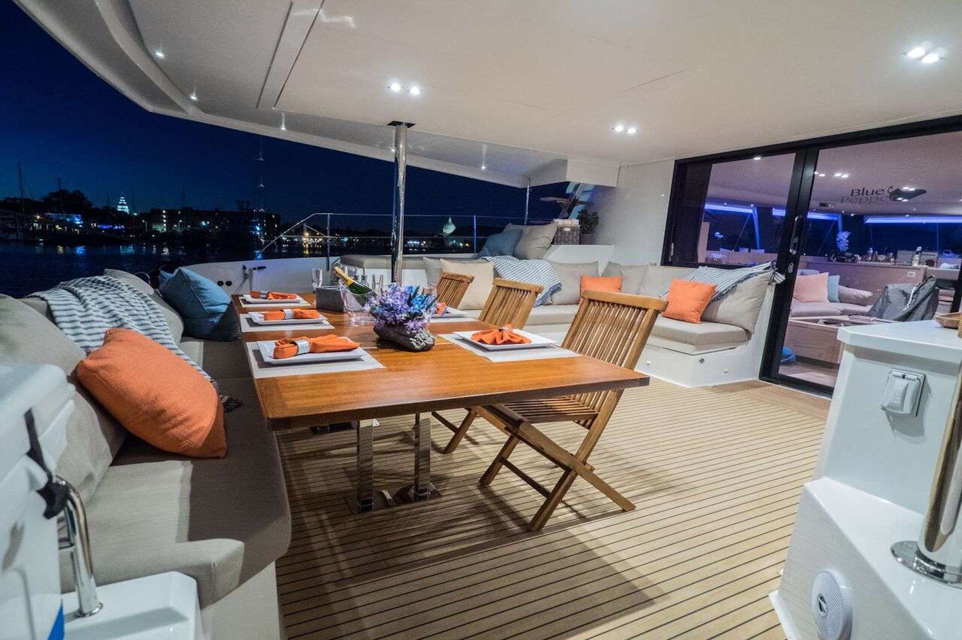 yacht charter Blue Pepper aft deck