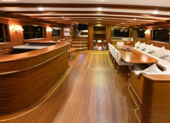 yacht charter Caner IV saloon dining