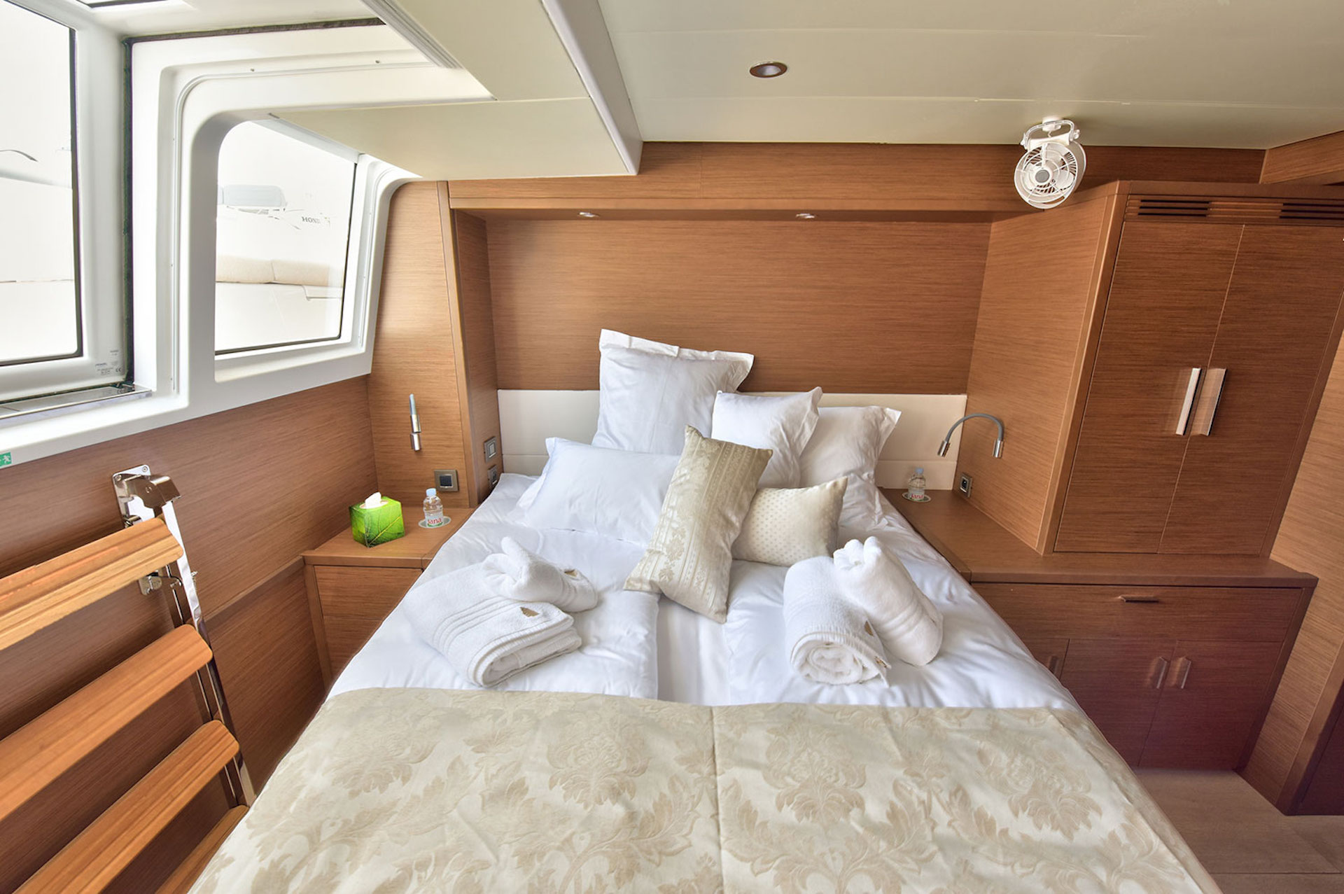 yacht charter catamaran Adriatic Lion cabin