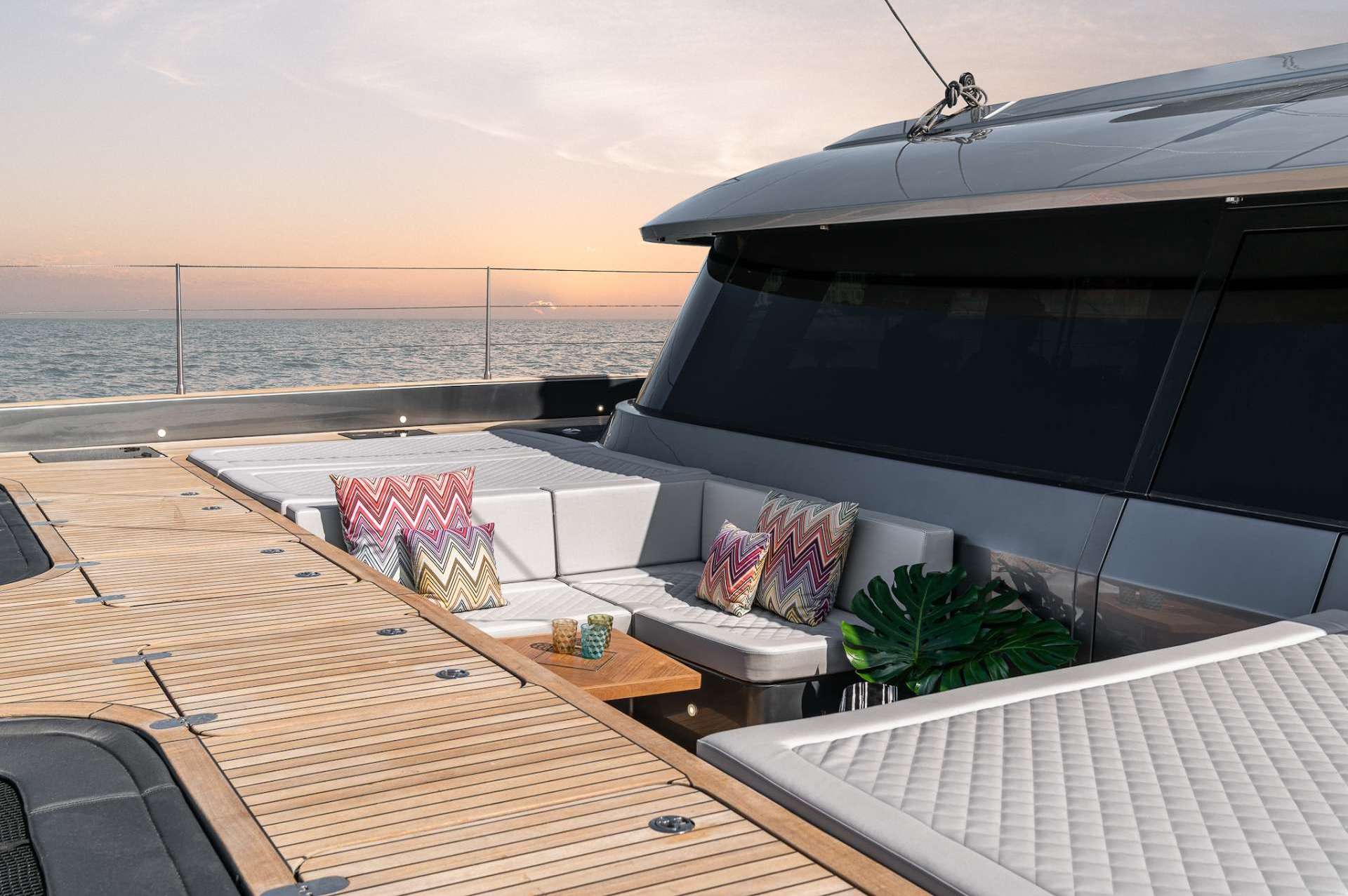 yacht charter catamaran E Supercat aft deck