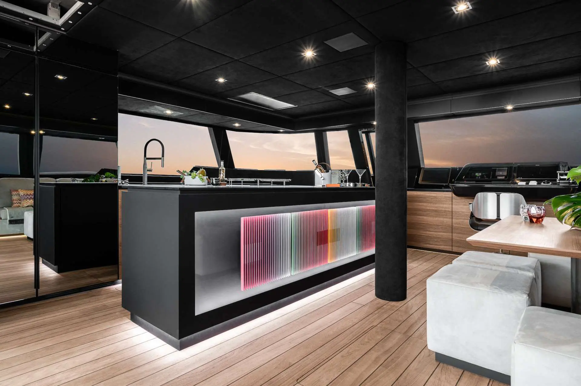 yacht charter E Supercat galley
