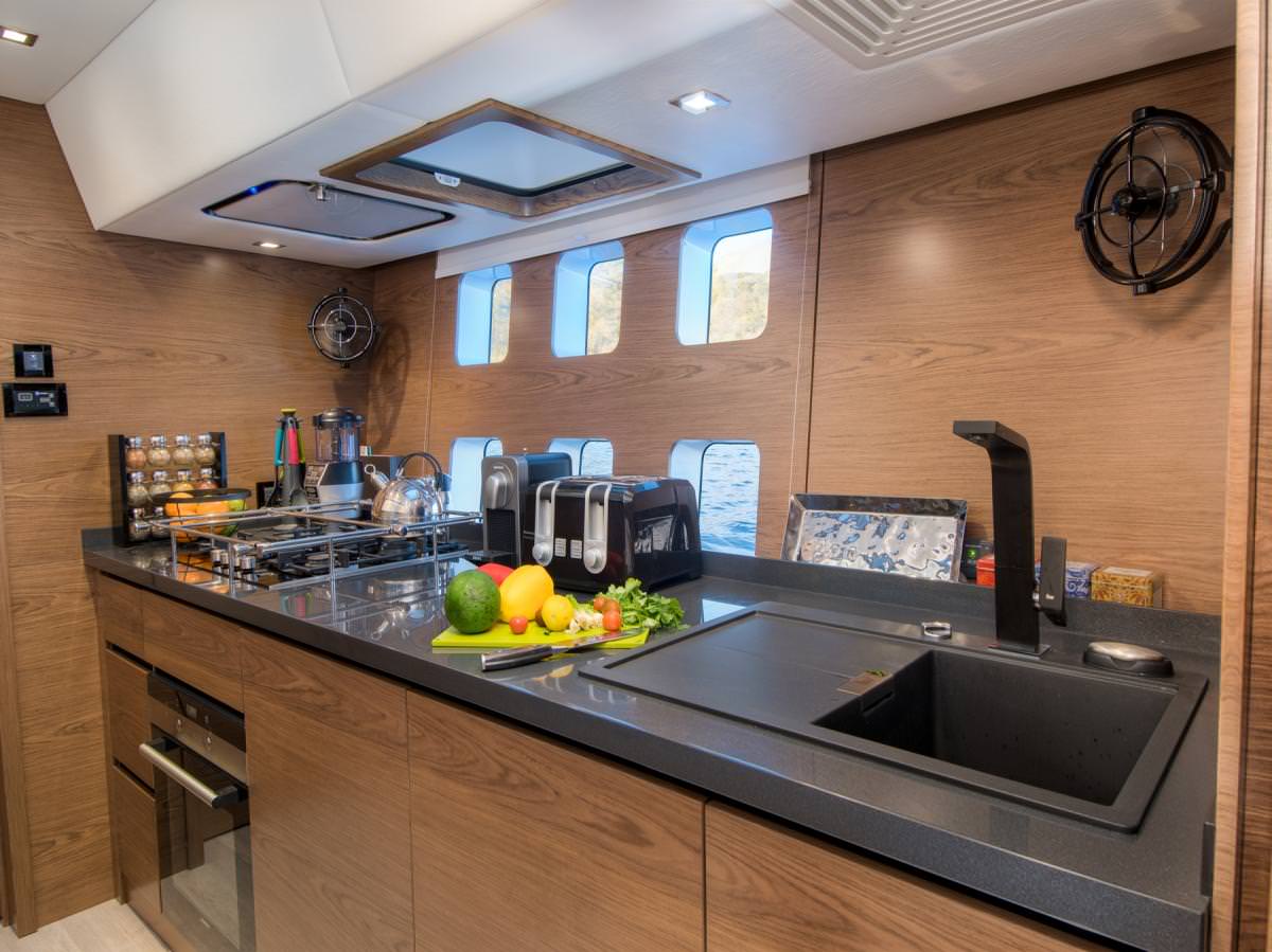 yacht charter Euphoria galley