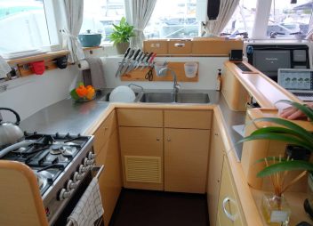 yacht charter Gambit galley