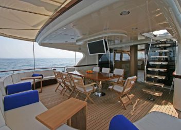 yacht charter Getaway aft deck