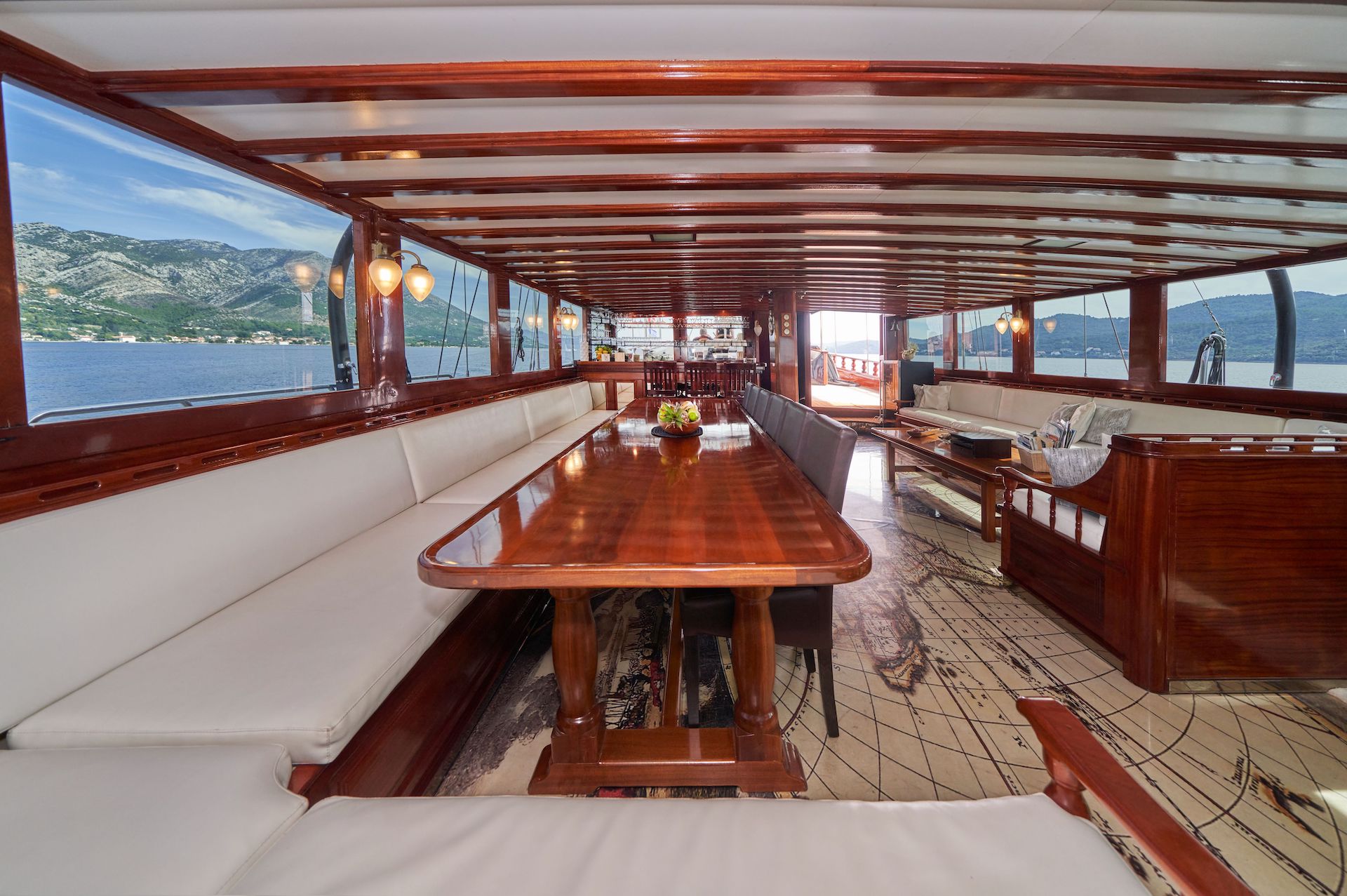 yacht charter gulet Stella Maris saloon