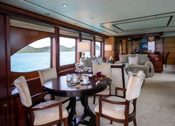 yacht charter Just Enough saloon