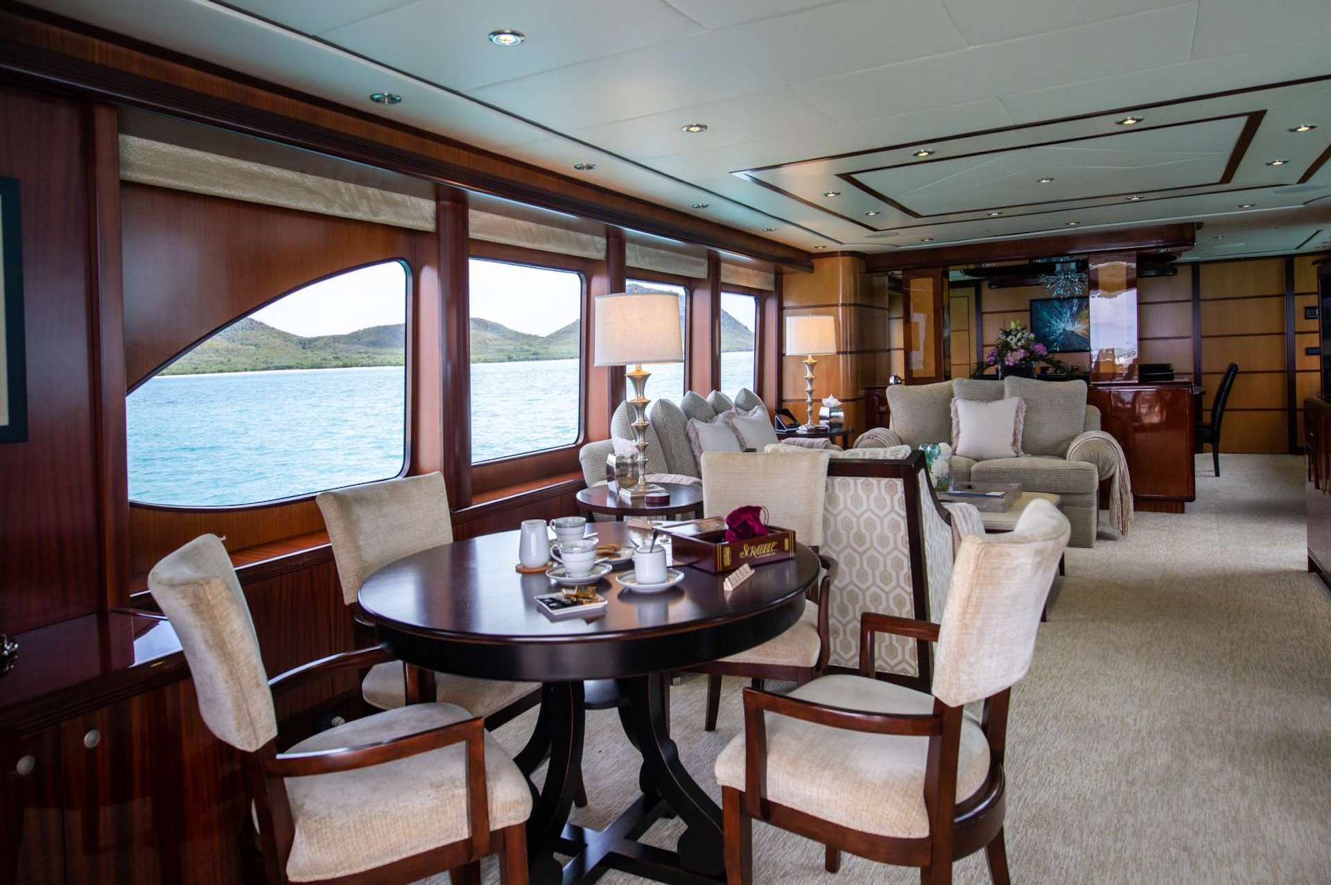 yacht charter Just Enough saloon