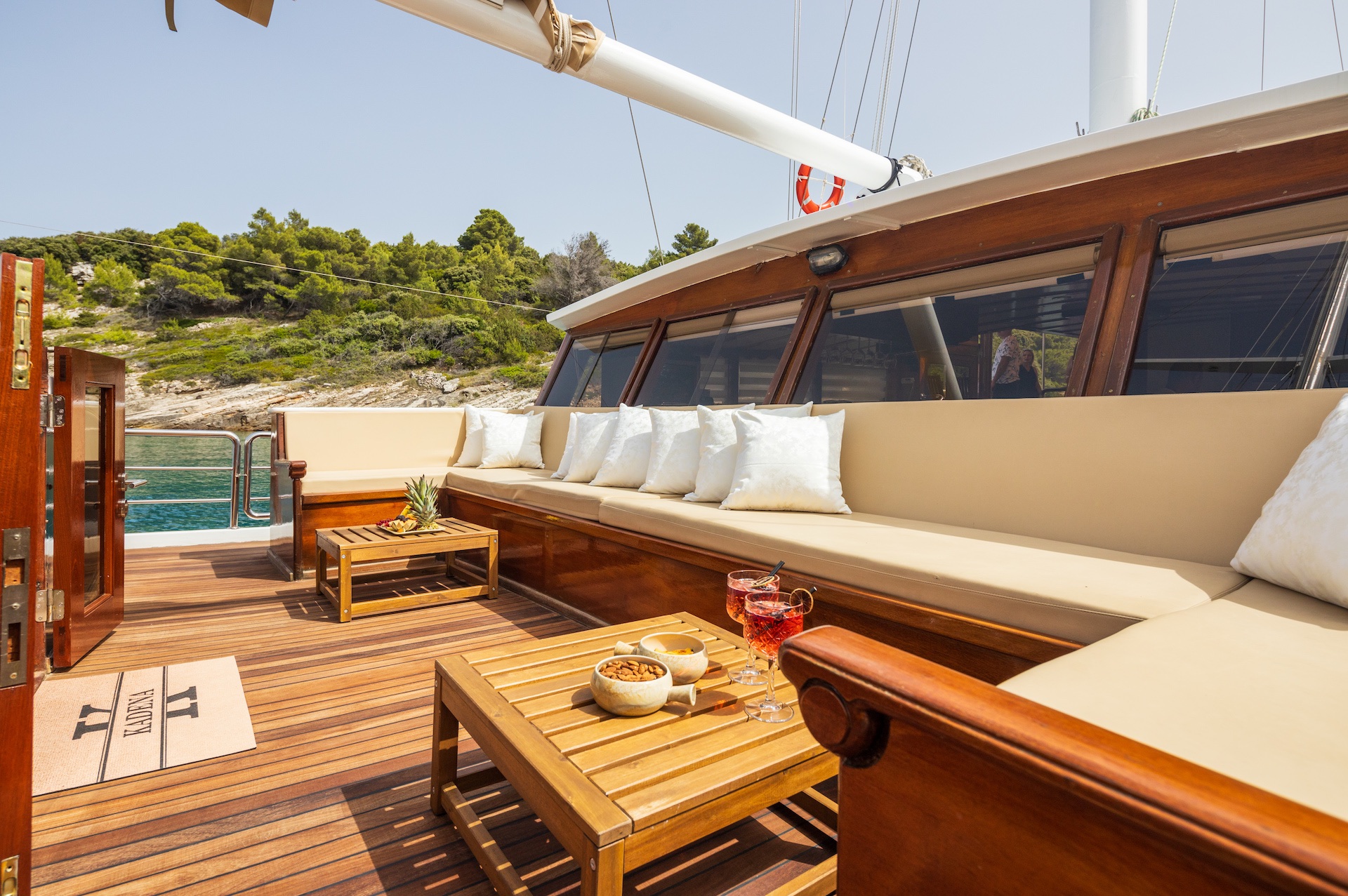 yacht charter Kadena relaxing space