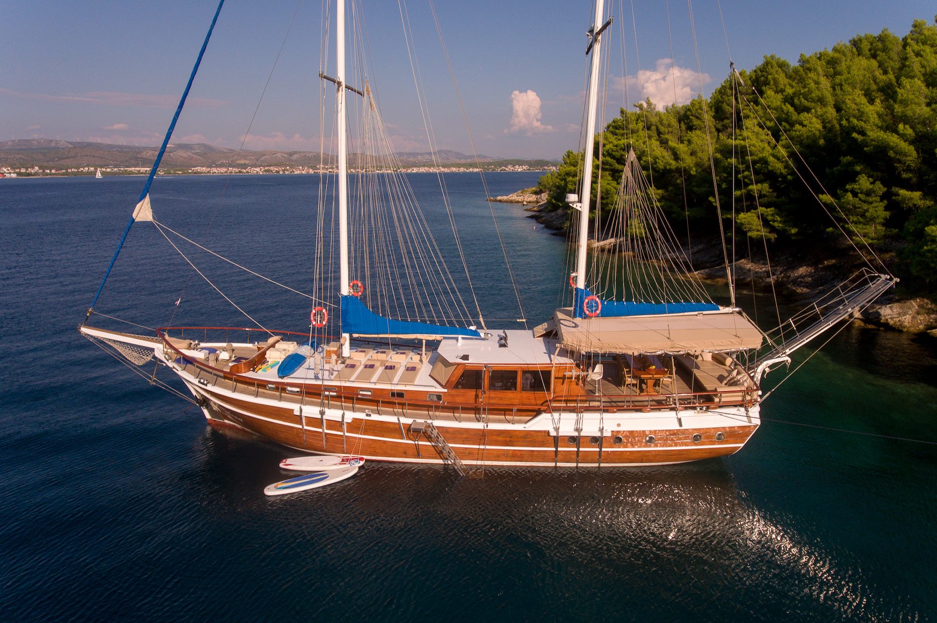 yacht charter Malena anchor