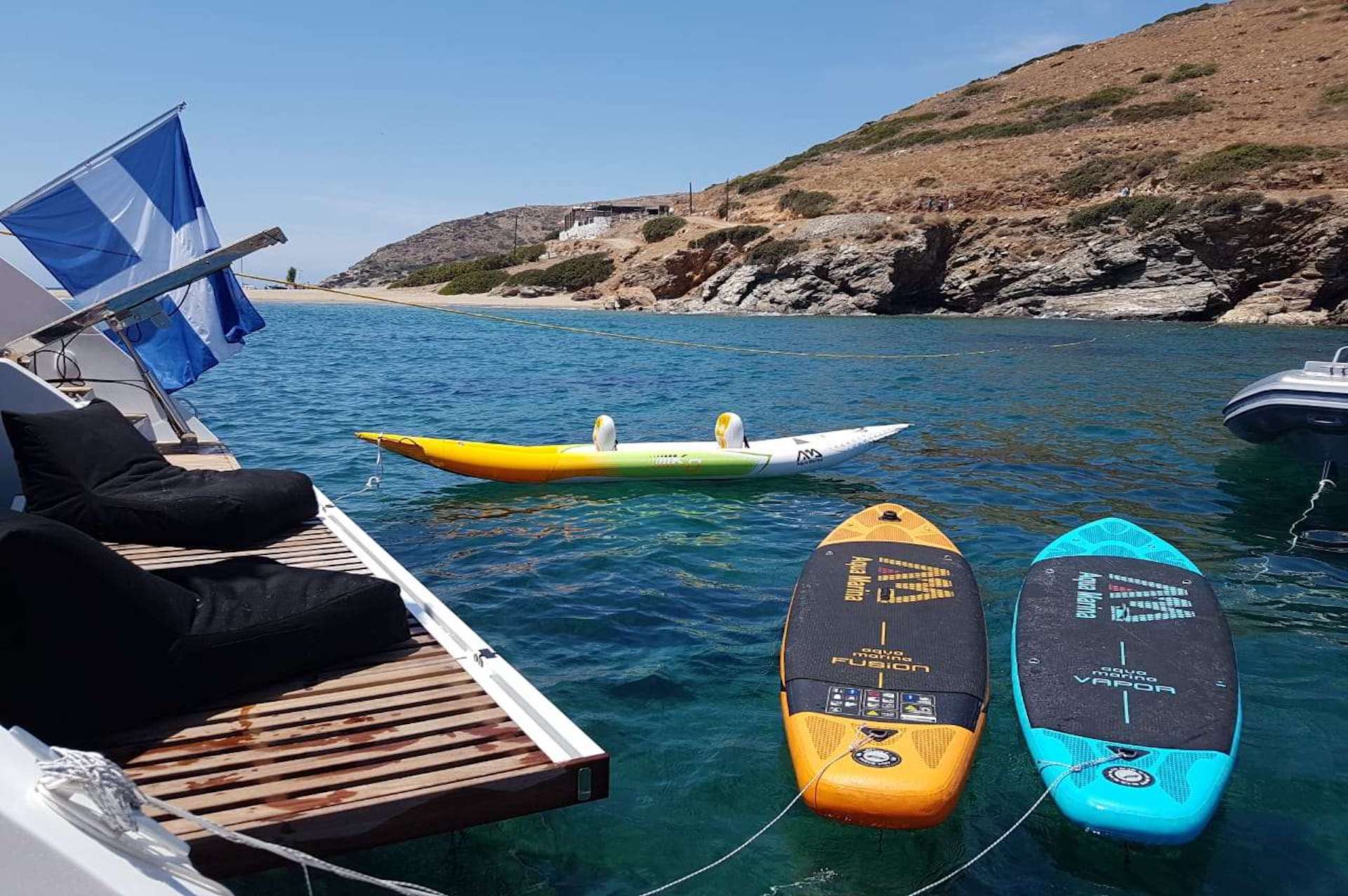 yacht charter water toys Boom