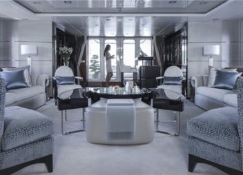 Luxury lounge indoor yacht charter - High Point Yachting