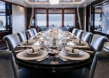 Luxury Fine Dining on yacht - High Point Yachting