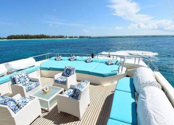 Nita K II Motor Yacht Charter Great Sailing Comfort Outdoor Spacious Luxury Modern Lounge on Yacht Charter - High Point Yachting