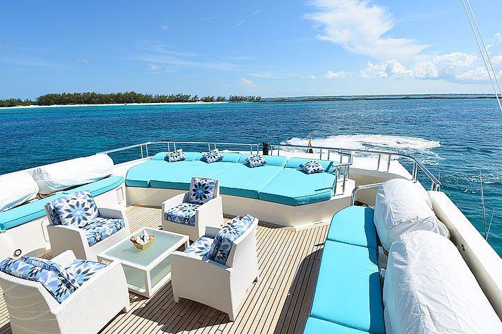 Nita K II Motor Yacht Charter Great Sailing Comfort Outdoor Spacious Luxury Modern Lounge on Yacht Charter - High Point Yachting