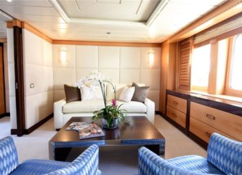 Nita K II Motor Yacht Charter Great Sailing Comfort Indoor salon cabin - High Point Yachting