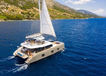 Vulpino is a beautifully designed, modern & High-Tech catamaran charter in Croatia with great deck space & excellent crew - high Point Yachting