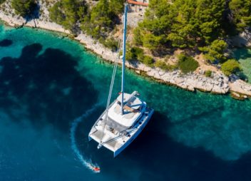 Solitaire is a beautifully designed, modern & spacious catamaran charter in Croatia with a friendly, local crew - High Point Yachting