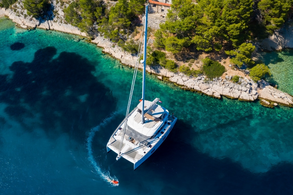 Solitaire is a beautifully designed, modern & spacious catamaran charter in Croatia with a friendly, local crew - High Point Yachting