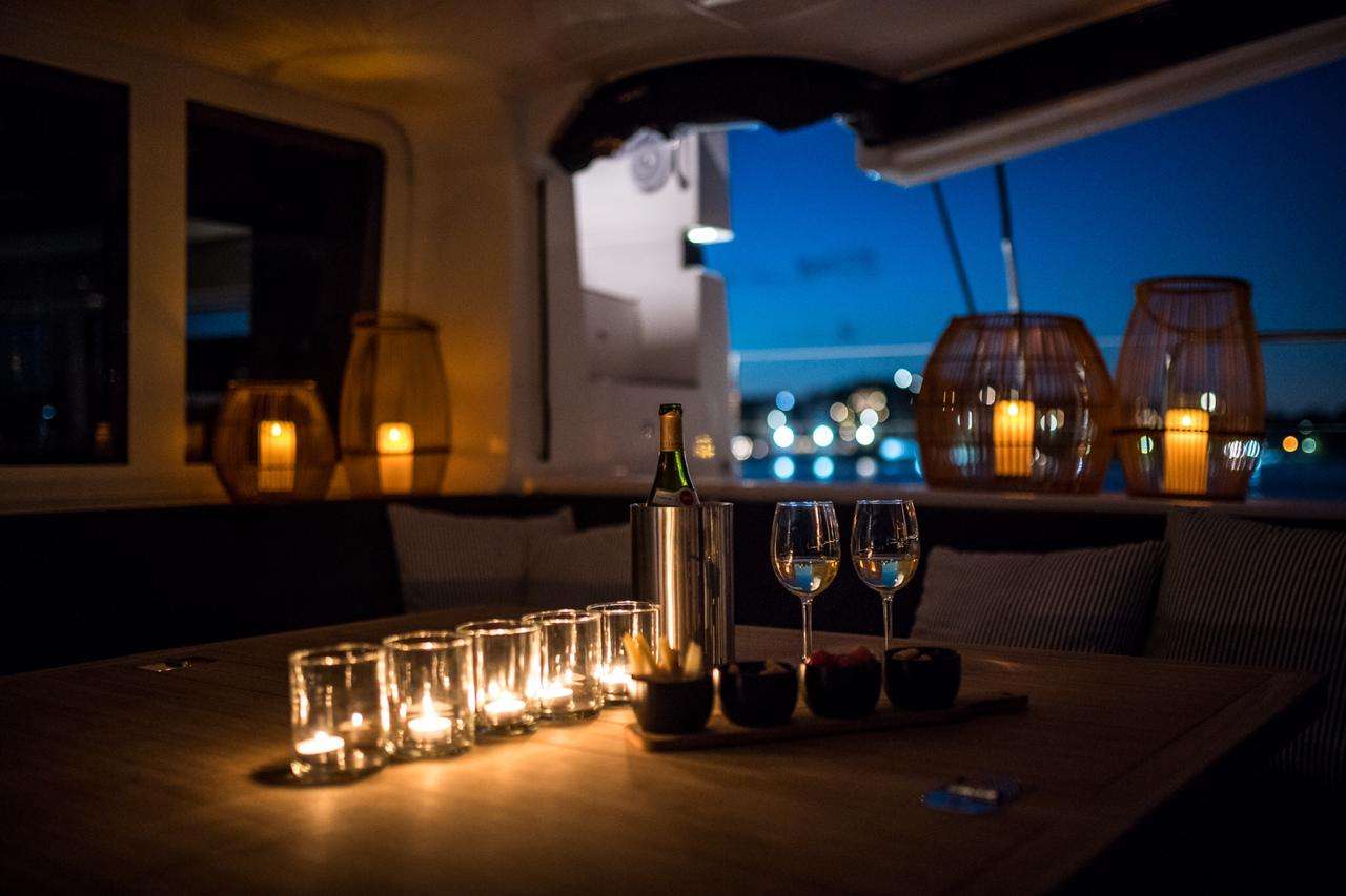 Wine on Yacht Charter with romantic night - High Point Yachting