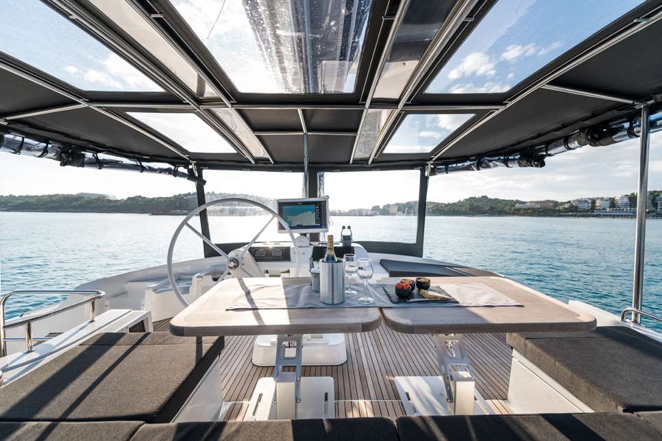 Fine Dining Area outdoor yacht charter chef - High Point Yachting