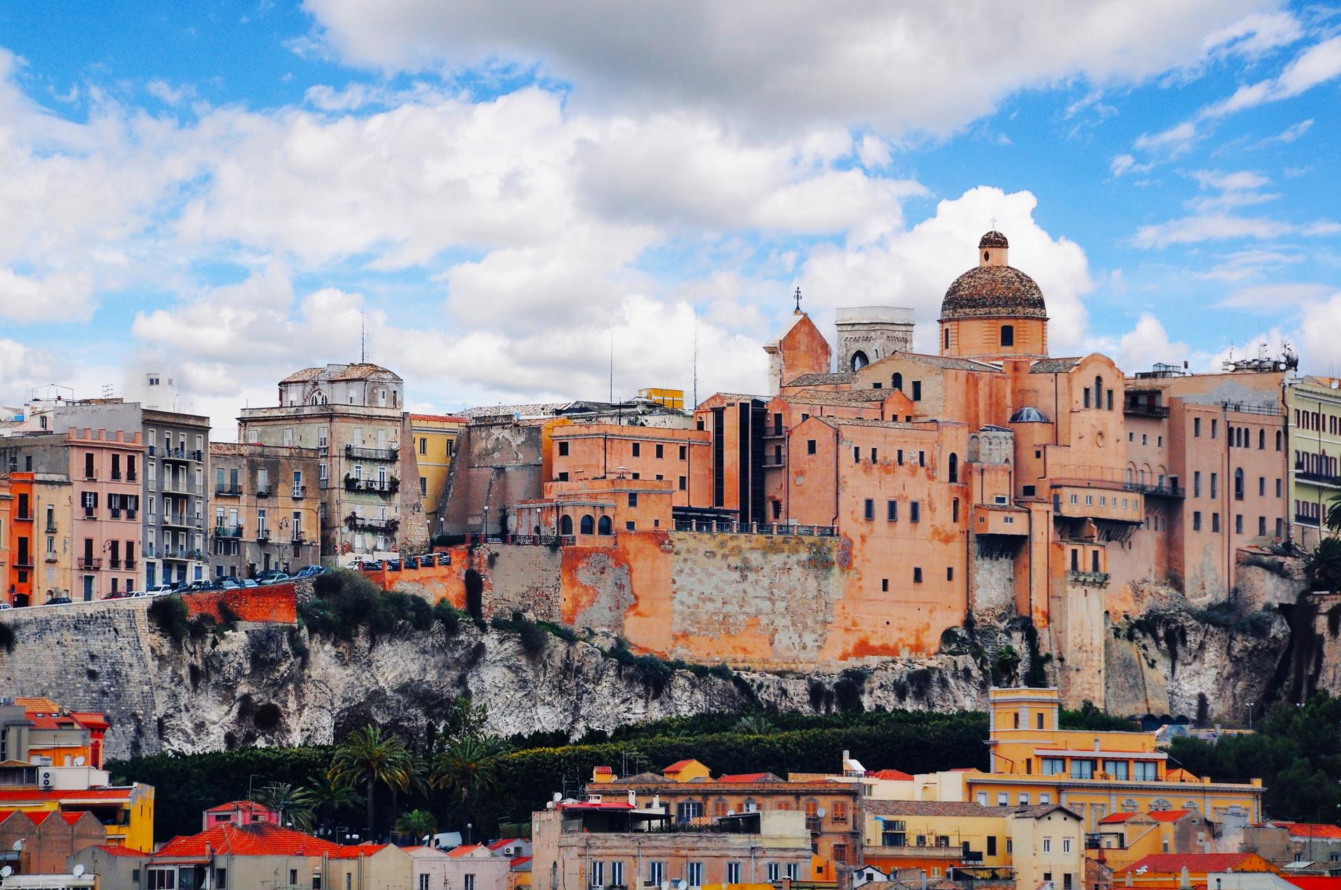 landscape of Cagliari (Sardinia)