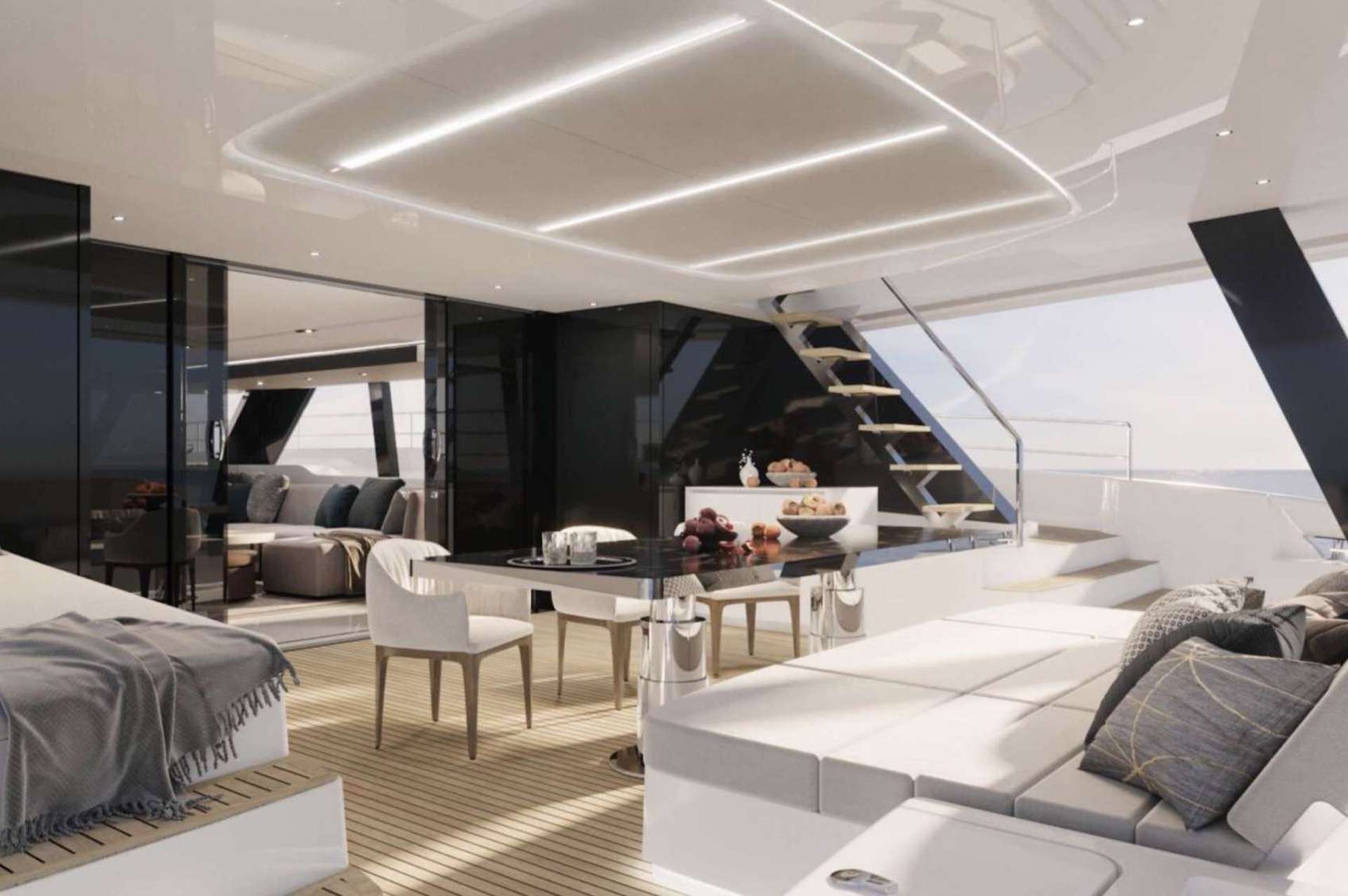 yacht charter aft deck Alteya