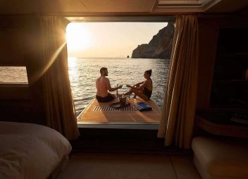 yacht charter Babac balcony