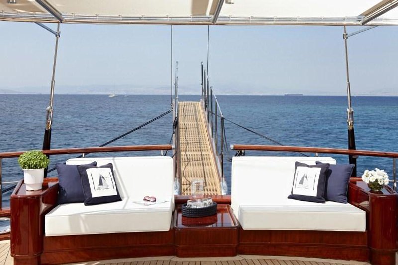 Iraklis L luxurious motorsailer classic wooden yacht charter in Greece - High Point yachting
