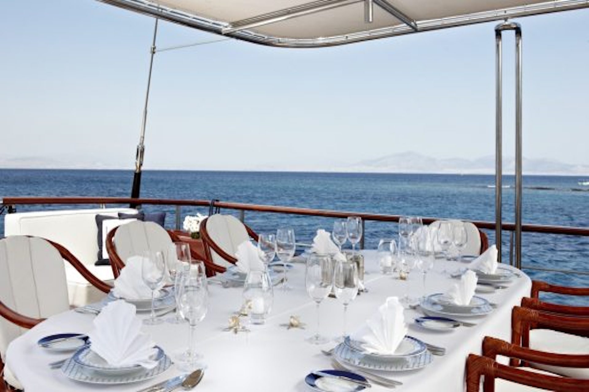 gulet yacht charter fine dining Iraklis