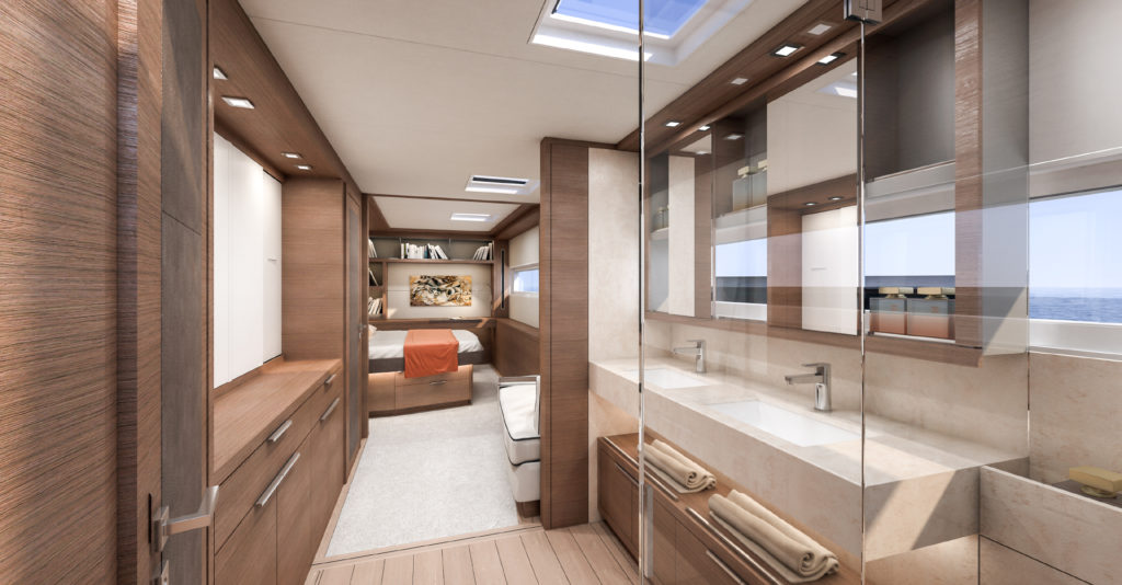 Sixty 5 Armatore Luxury Charter Cabin with Sea View - High Point Yachting